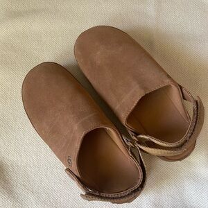 UGG Goldenstar Clog - Brown Suede Slip-On Shoes